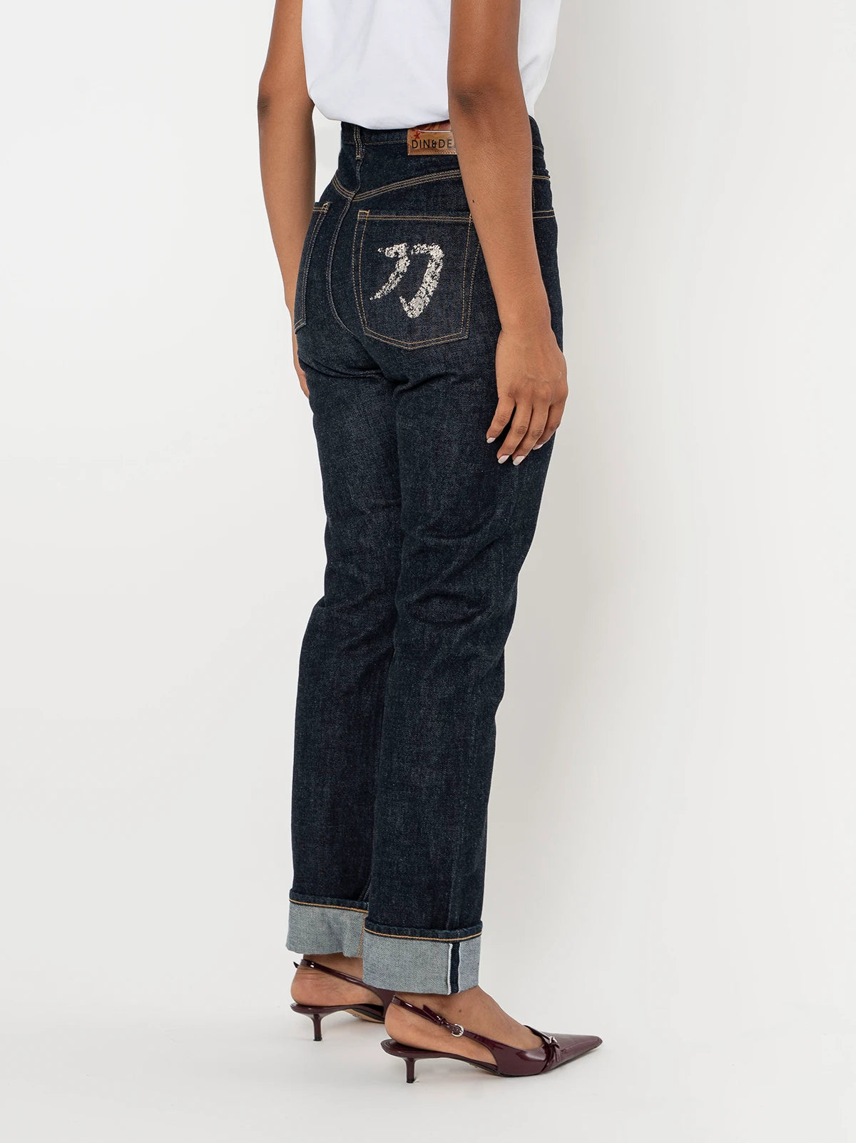 Jeans Katana Regular Raw Blanco Mujer