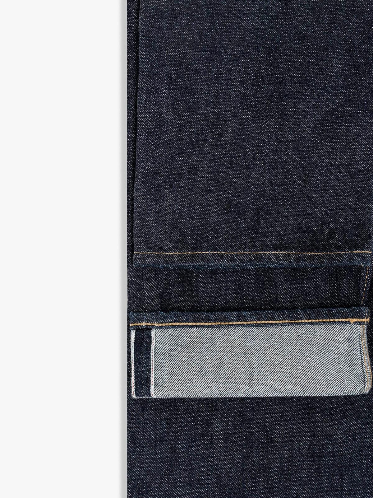 Jeans Regular Fit Denim Selvedge Efecto Raw Rojo