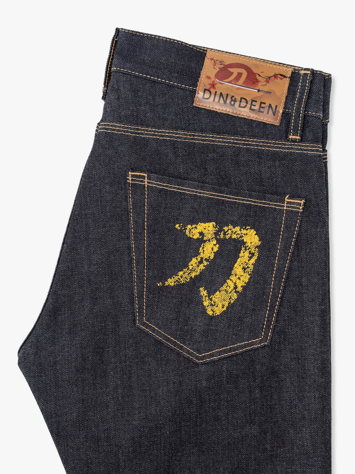 Jeans Katana Slim Raw Amarillo