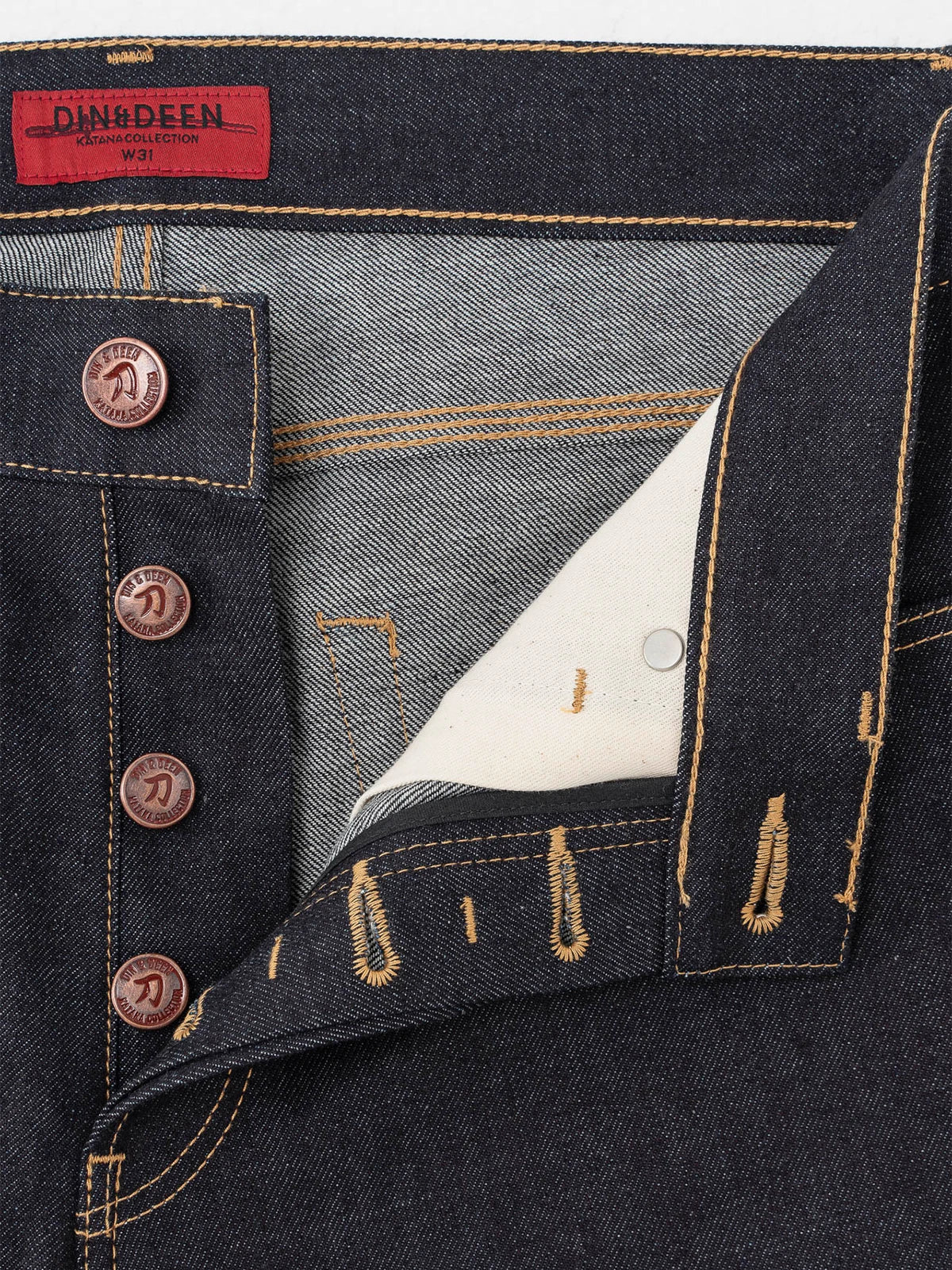 Jeans Katana Slim Raw Rojo