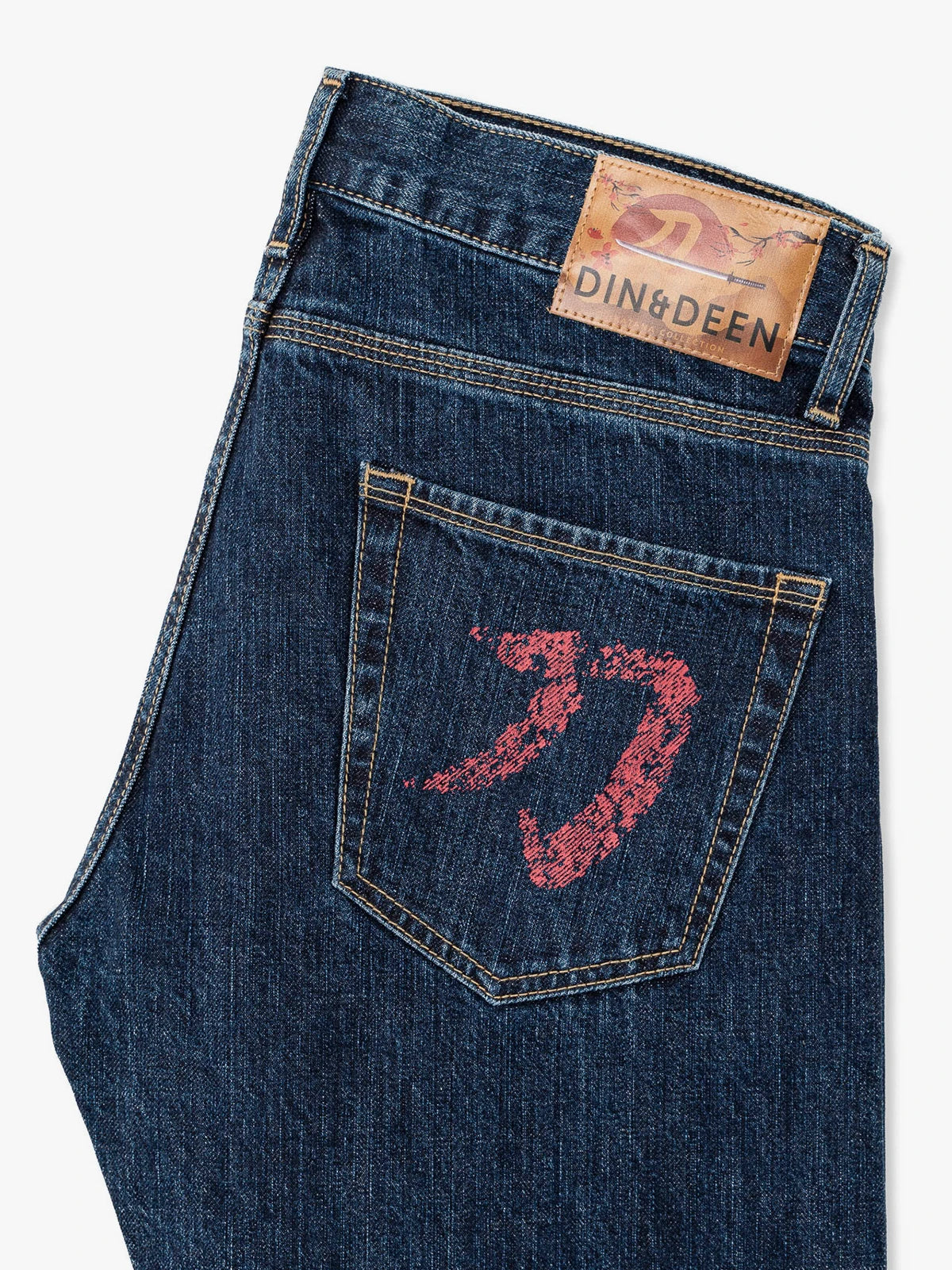 Jeans Katana Slim Washed Rojo