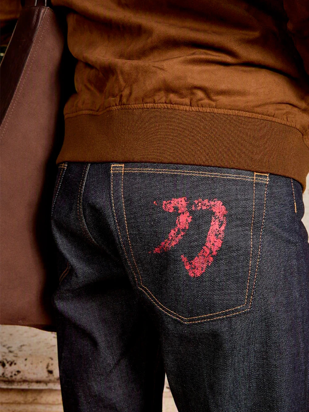 Jeans Slim Fit Denim Selvedge Raw Rojo - DIN&DEEN