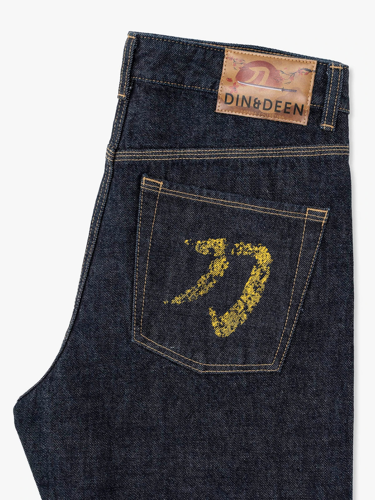 Jeans Katana Regular Raw Amarillo Mujer