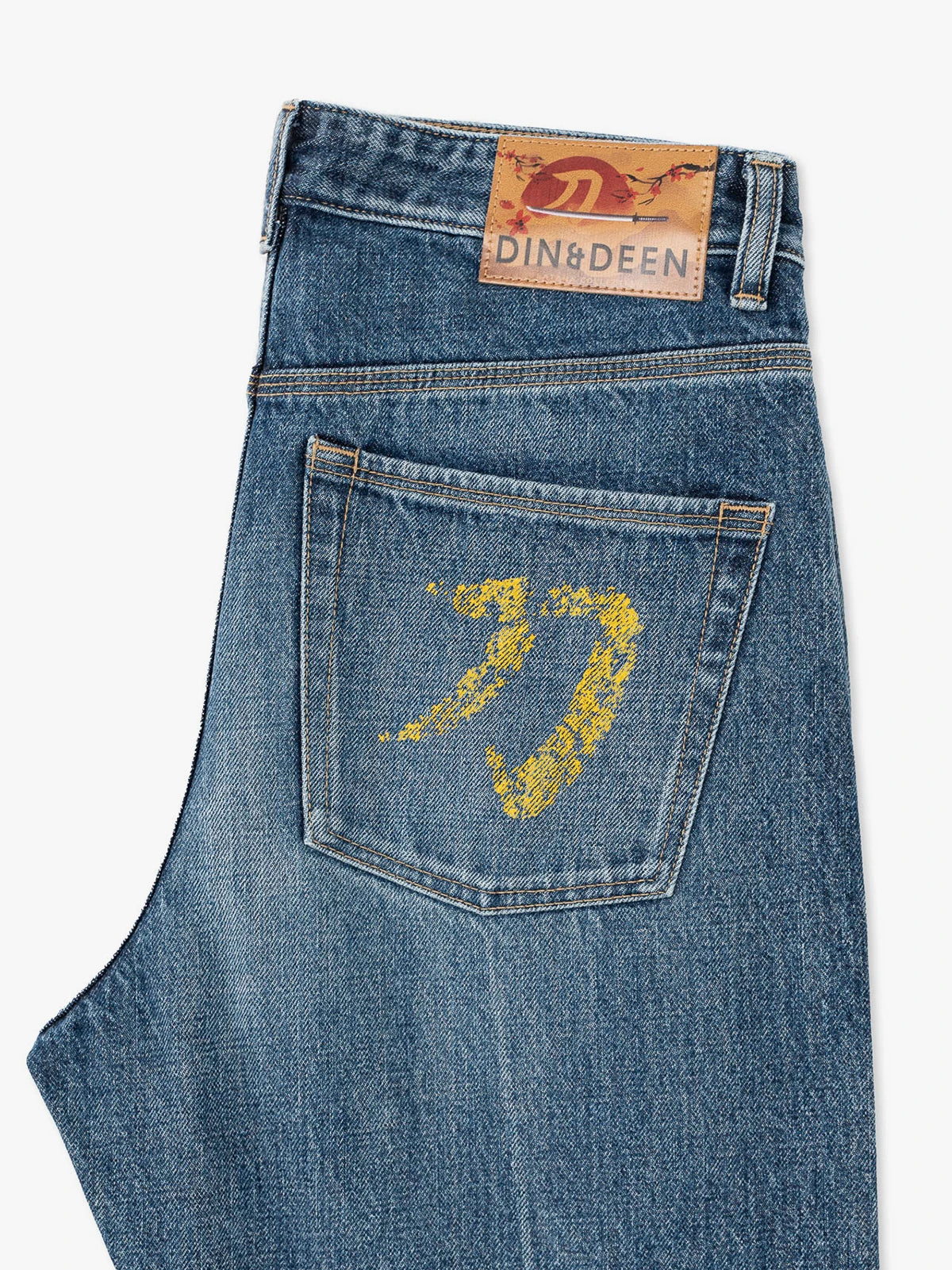 Jeans Katana Regular Washed Amarillo Mujer