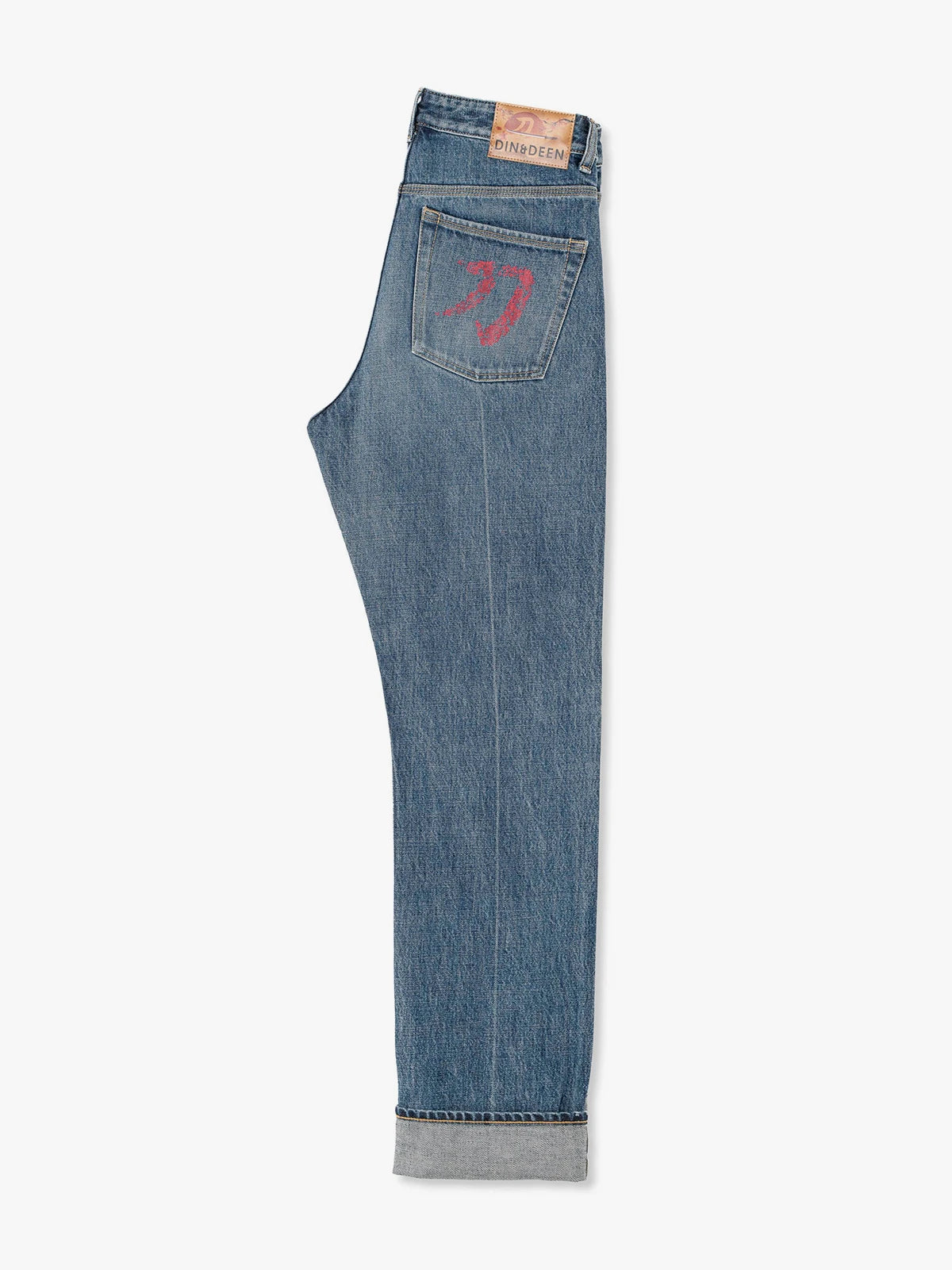 Jeans Katana Regular Washed Rojo Mujer