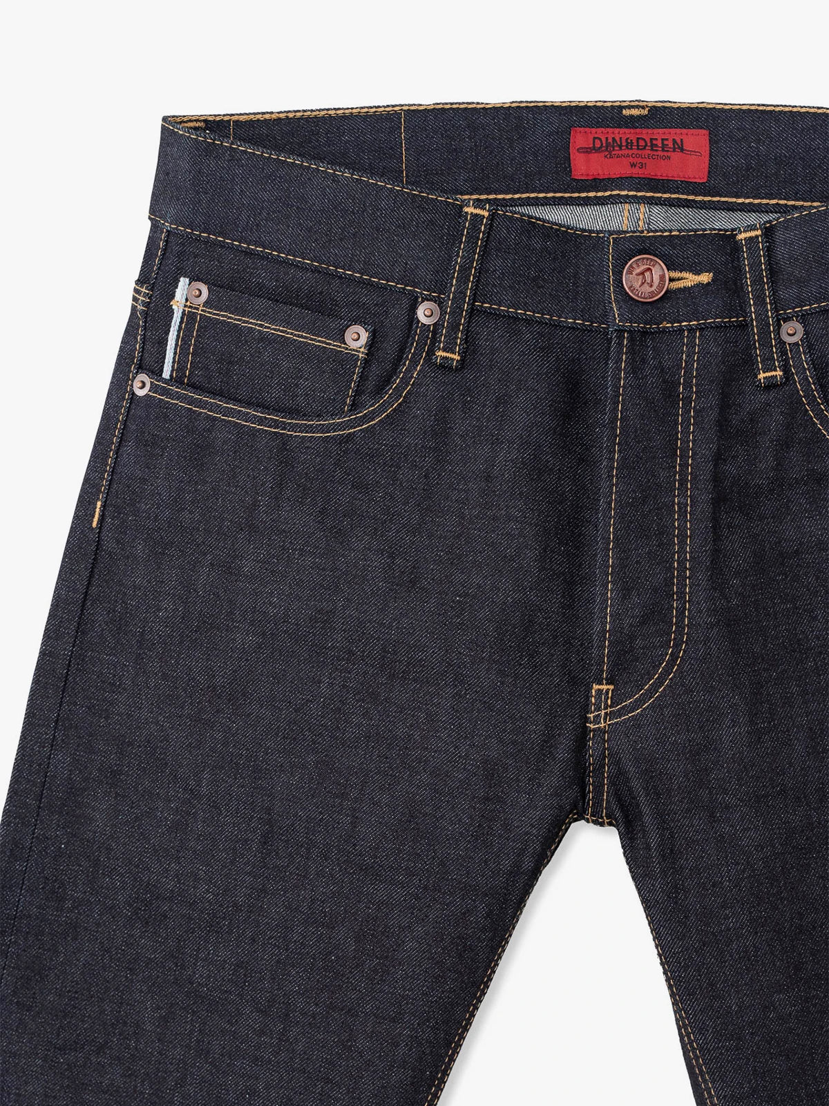 Jeans Katana Slim Raw Amarillo