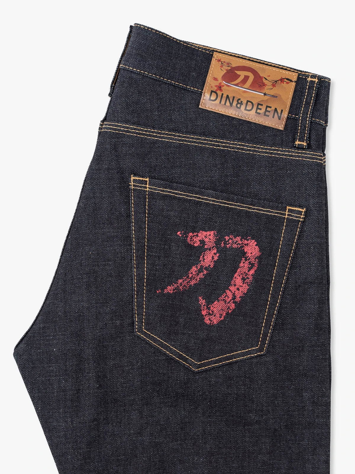Jeans Katana Slim Raw Rojo