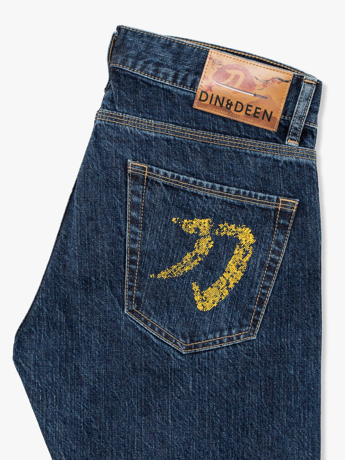Jeans Katana Slim Washed Amarillo