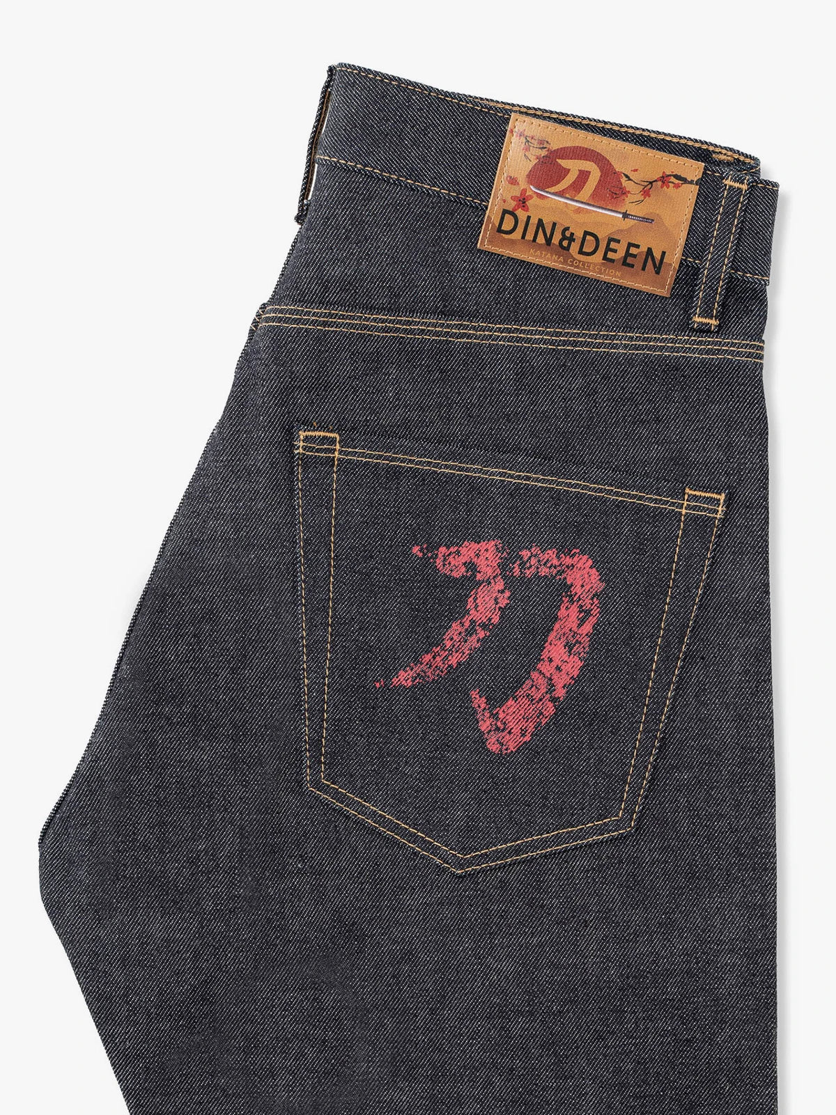 Jeans Katana Regular Raw Rojo