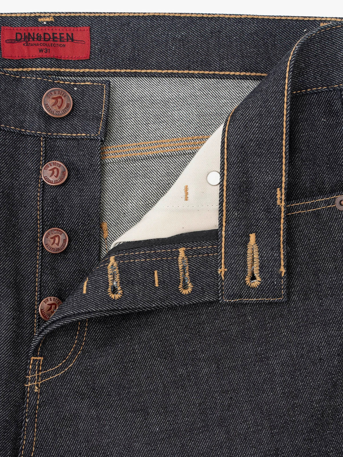 Jeans Katana Regular Raw Amarillo