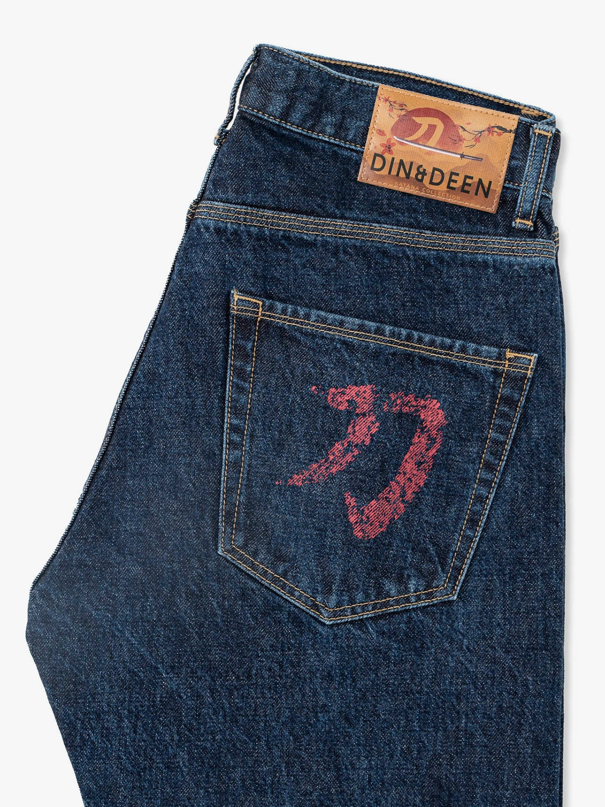 Jeans Katana Regular Washed Rojo