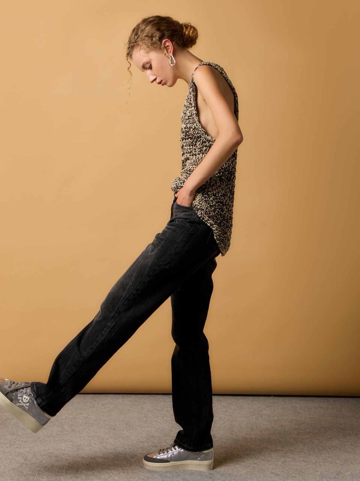 Jeans Corte Relax Negro