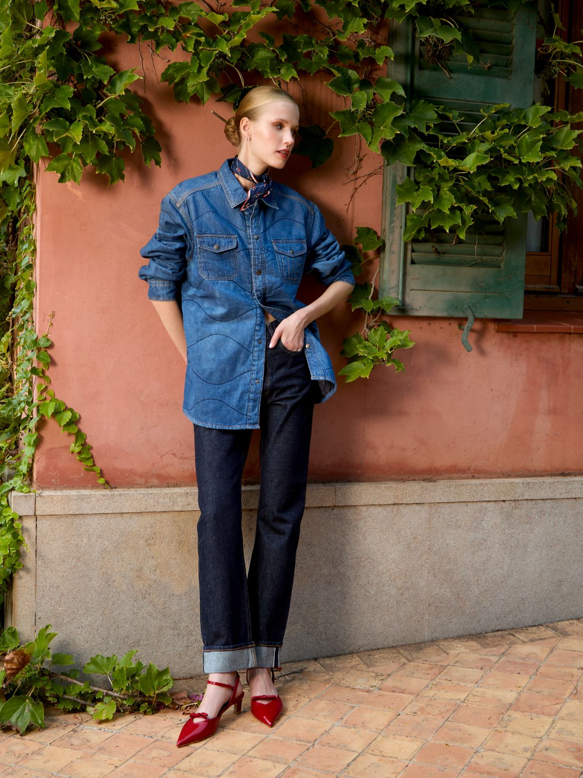 Jeans Regular Fit Denim Selvedge Efecto Raw Blanco